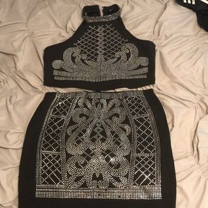 Two piece glittery set